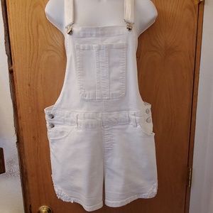 Justice Girls 24 Plus Short-Overalls-White Denim